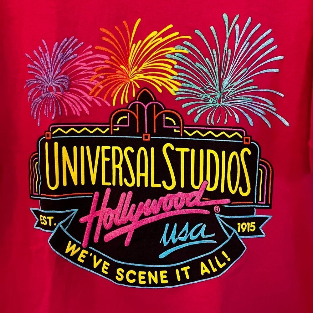 Universal Studios Womens VINTAGE 1998 Hollywood USA Shirt Sz. Medium Pink AN EXC